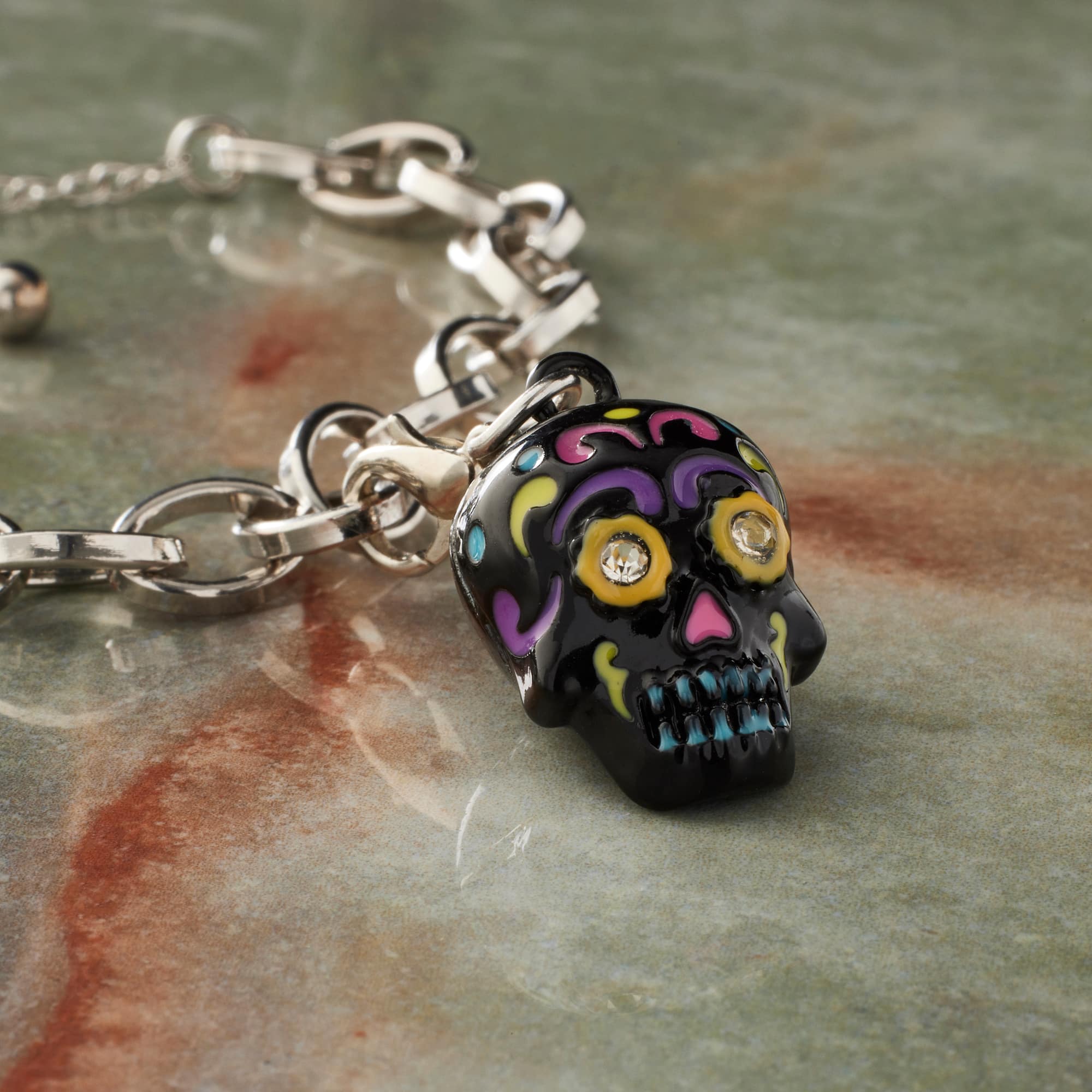 12 Pack: Day of the Dead Skull Charm by Bead Landing™